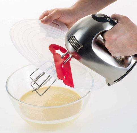Anti splatter bowel cover for electric mixer