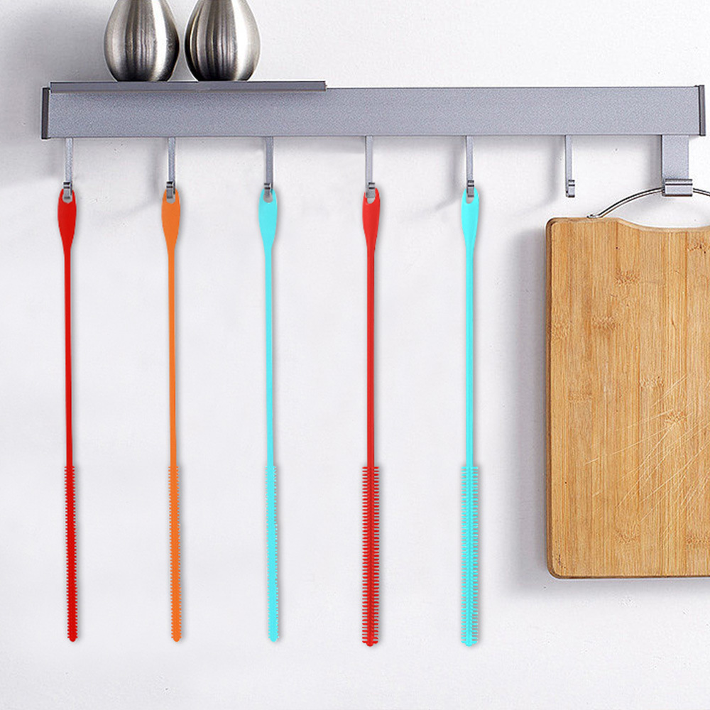 SpoonLogiQ Silicone Straw Brush - Silicone Straw Cleaning Brush Set – 6mm & 8mm - Image 2