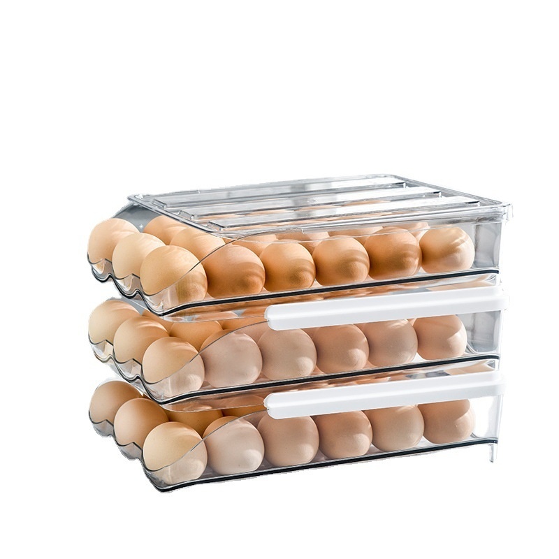 ClearStack Egg Storage Box - Transparent Multi-Layer Egg Organizer - Image 2