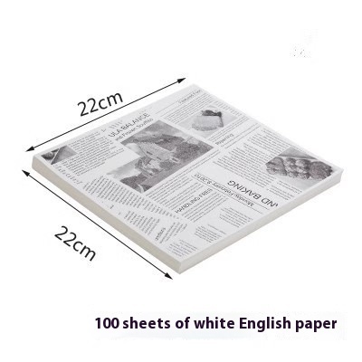 Food Wrapping Paper - News Paper Style 100 pcs - Image 2