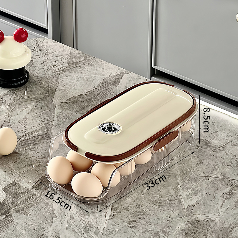 Egg Organizer With Handle - single or double size -1 to 3 layers options - Image 6