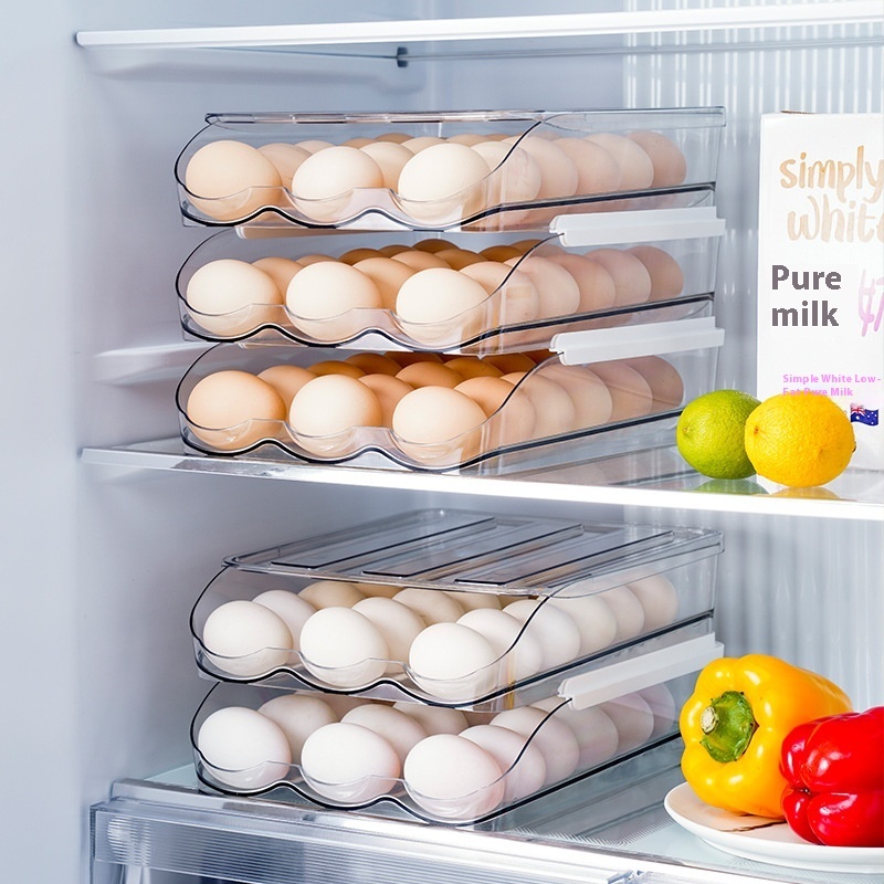 ClearStack Egg Storage Box - Transparent Multi-Layer Egg Organizer - Image 4