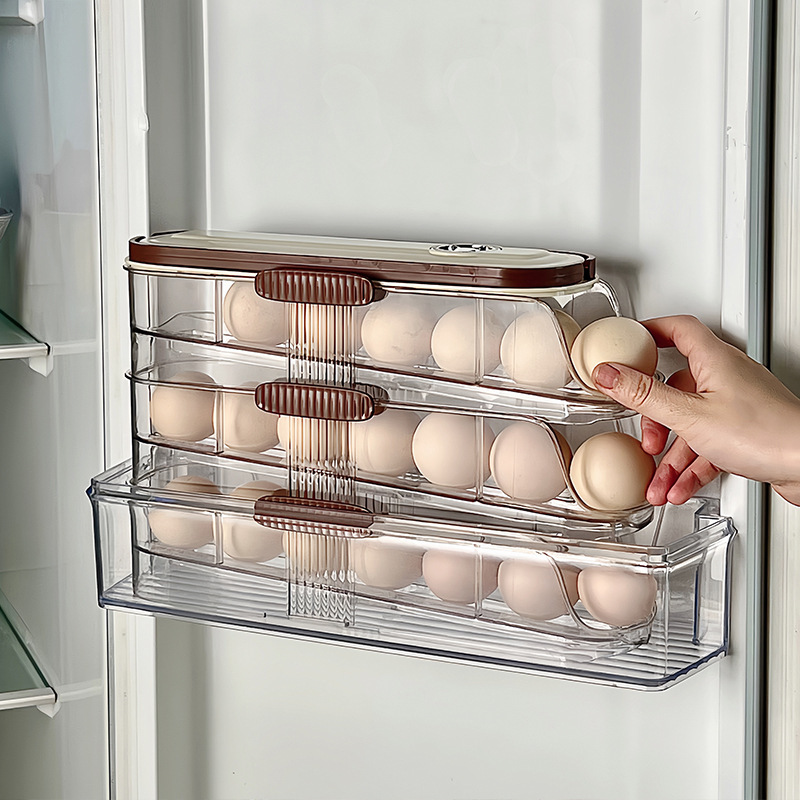 Egg Organizer With Handle - single or double size -1 to 3 layers options - Image 8