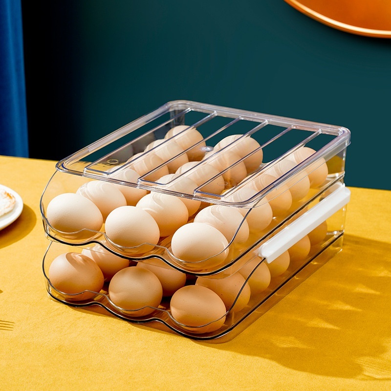 ClearStack Egg Storage Box - Transparent Multi-Layer Egg Organizer - Image 3