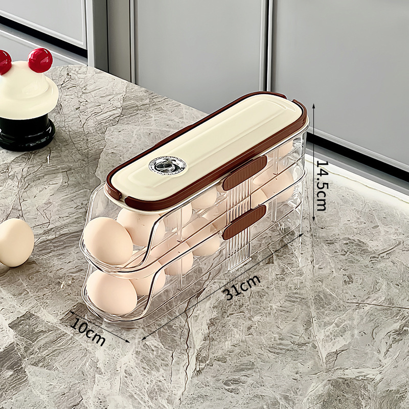 Egg Organizer With Handle - single or double size -1 to 3 layers options - Image 9