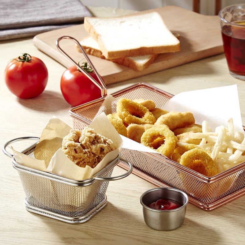 stainless steel snack basket