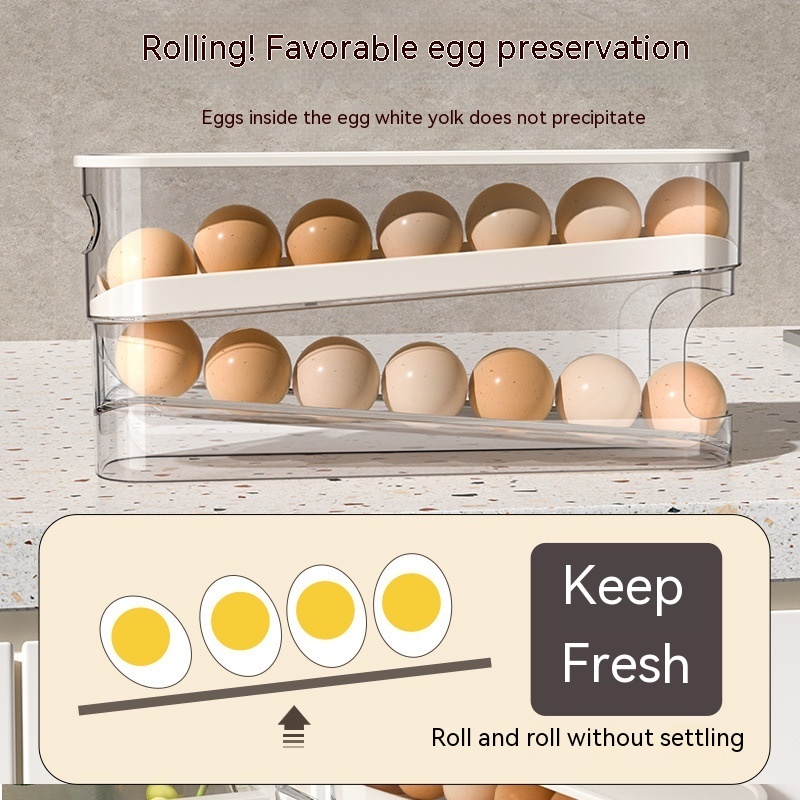 GlideEgg Organizer - Slide Egg Storage Box – Double-Layer - Image 5