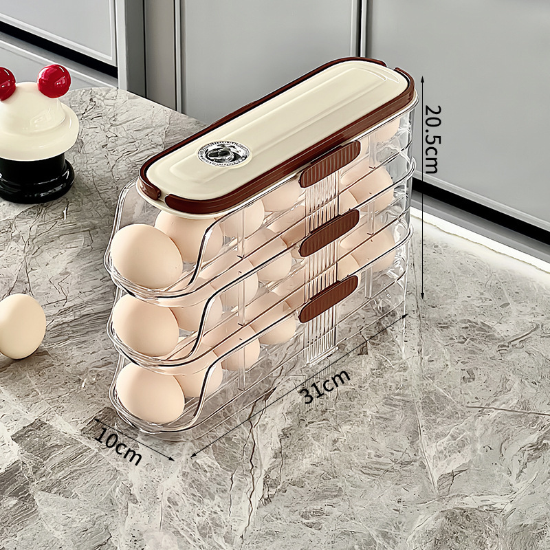 Egg Organizer With Handle - single or double size -1 to 3 layers options - Image 10