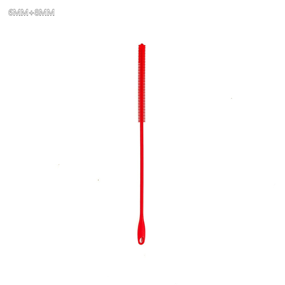 SpoonLogiQ Silicone Straw Brush - Silicone Straw Cleaning Brush Set – 6mm & 8mm - Image 6