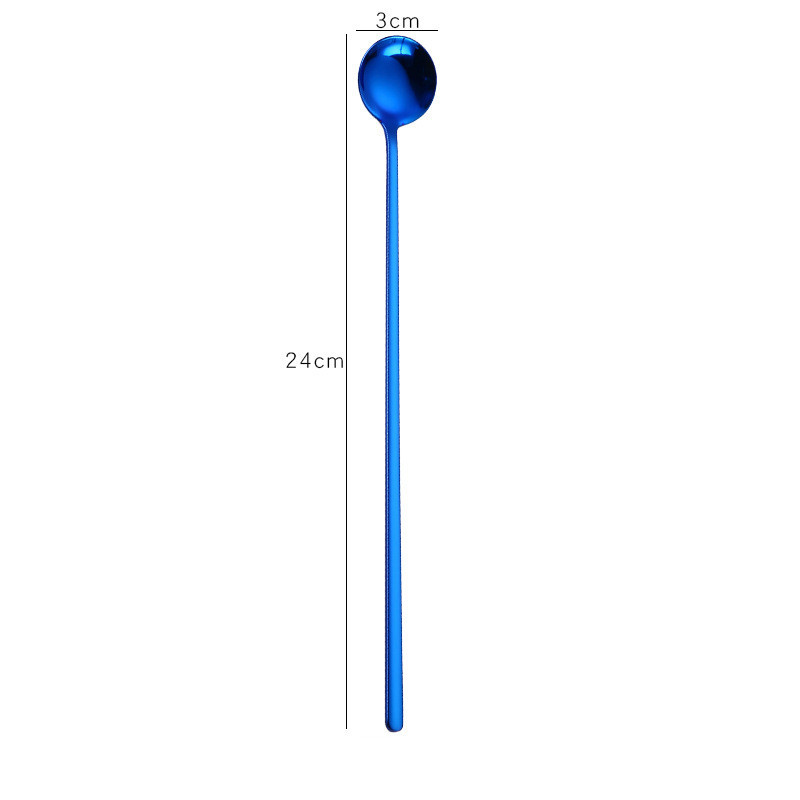 Stainless Steel Long Handle Spoon - Electroplated Finish - Image 4