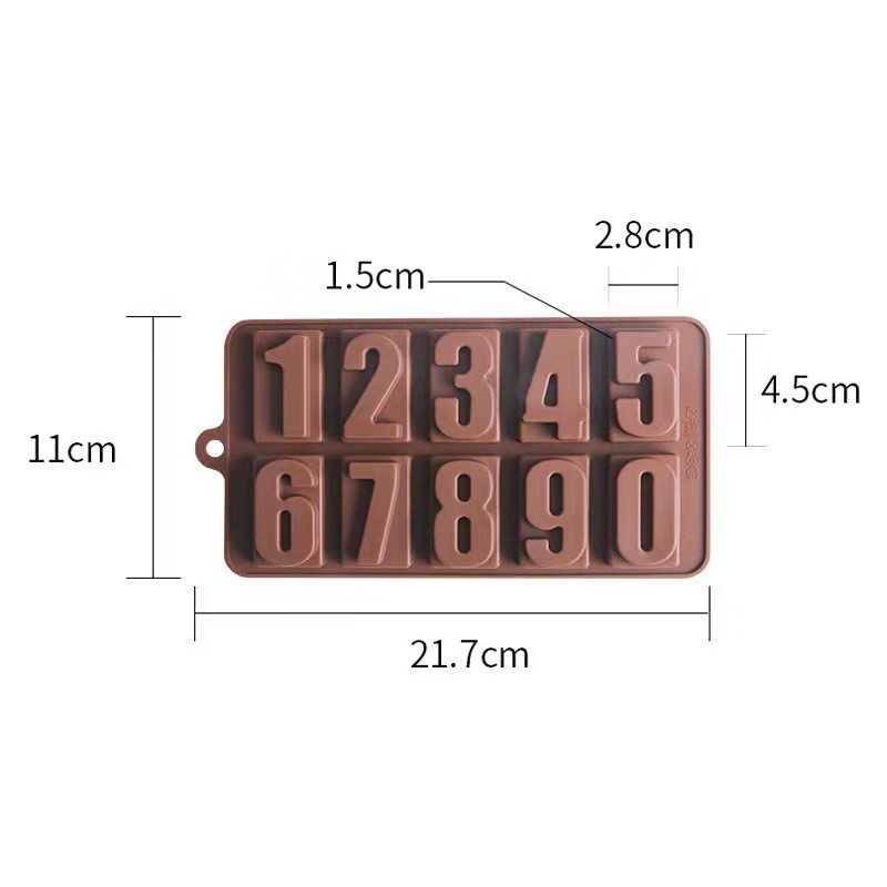 SpoonLogiQ 0-9 Silicone Number Chocolate Mold - Image 4